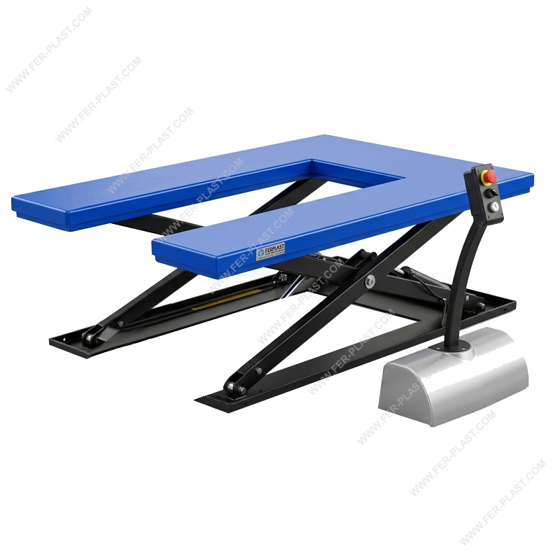 Mini Lifting Platform Lifting platforms: Mini lifting platform with U-shaped recess